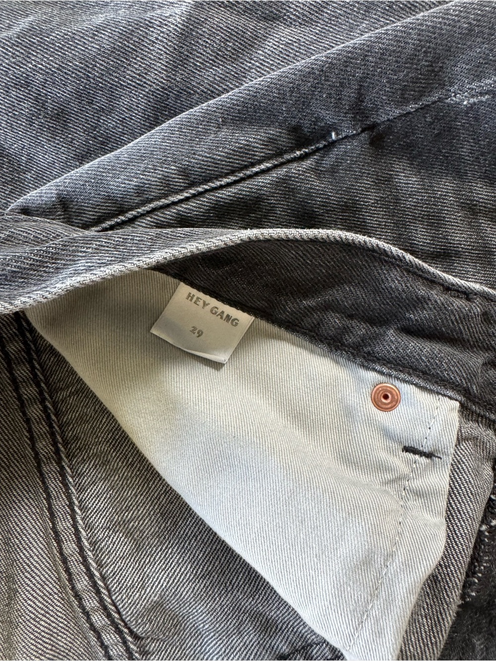 Hey Gang Loose Crop in Jett Wash LIKE NEW - Picture 4 of 6